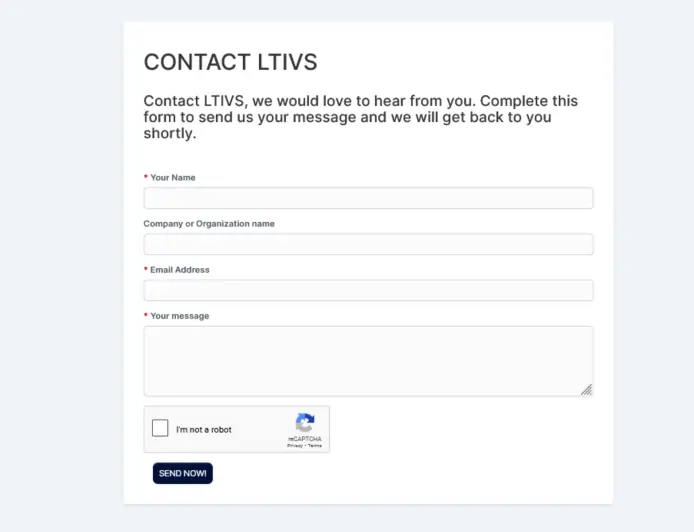 Contact LTIVS, we would love to hear from you. 