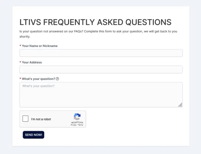 LTIVS FAQs